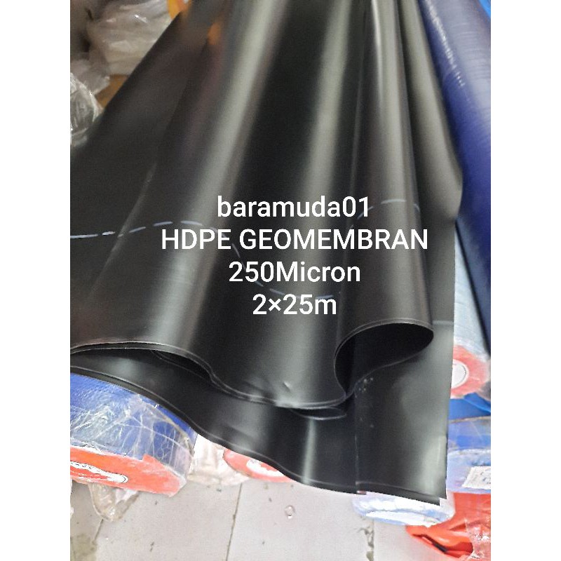 Terpal kolam ikan 2×25m micron250 HDPE GEOMEMBRAN Kualitas terbaik
