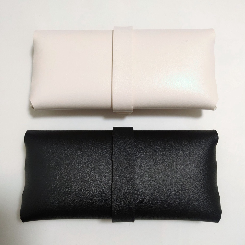 【COD Tangding】Kotak Kacamata Portable Warna Hitam / Putih