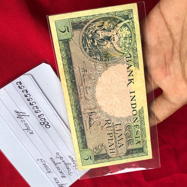 Uang Kuno Monyet 5 Rupiah XF