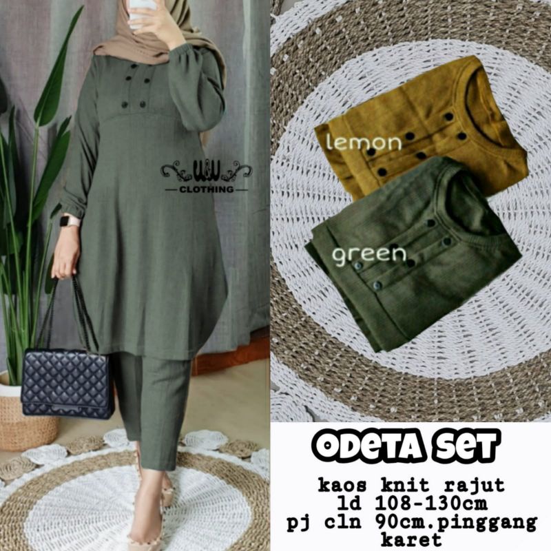 ODETA SET / SETELAN WANITA KAOS KNIT RAJUT