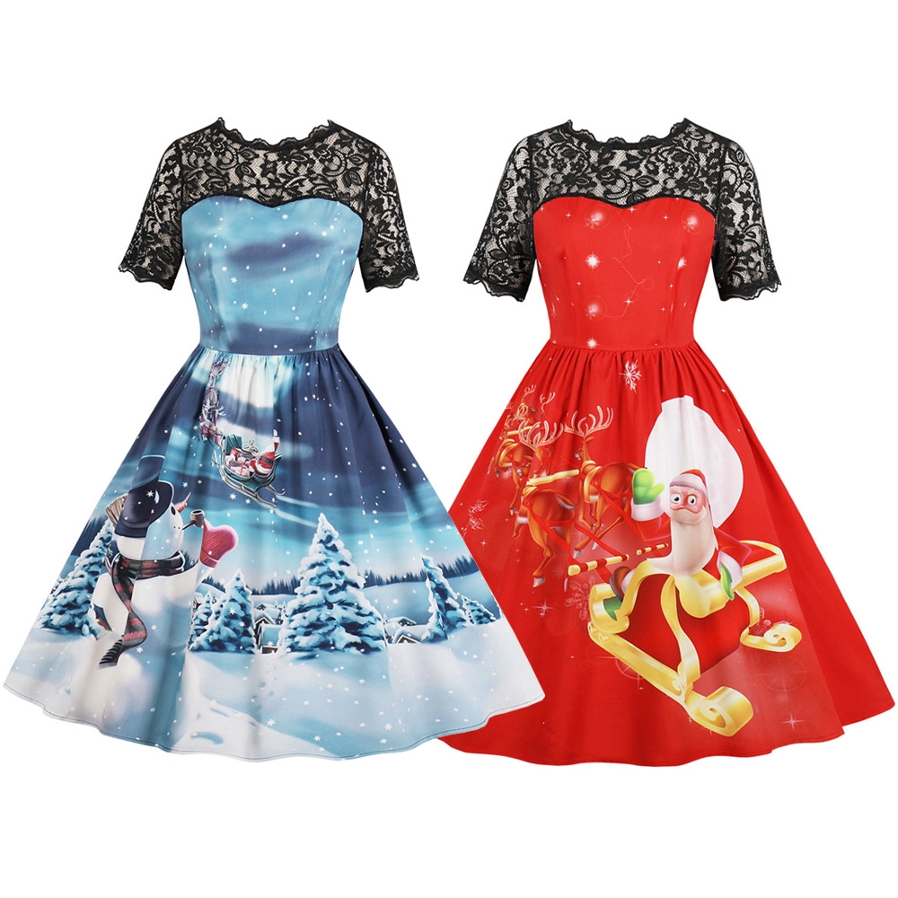 FM iDressi Wanita Hepburn iVintagei O Neck Lengan iPanjangi FM iDressi Wanita Hepburn iVintagei O Neck Lengan iPanjangi