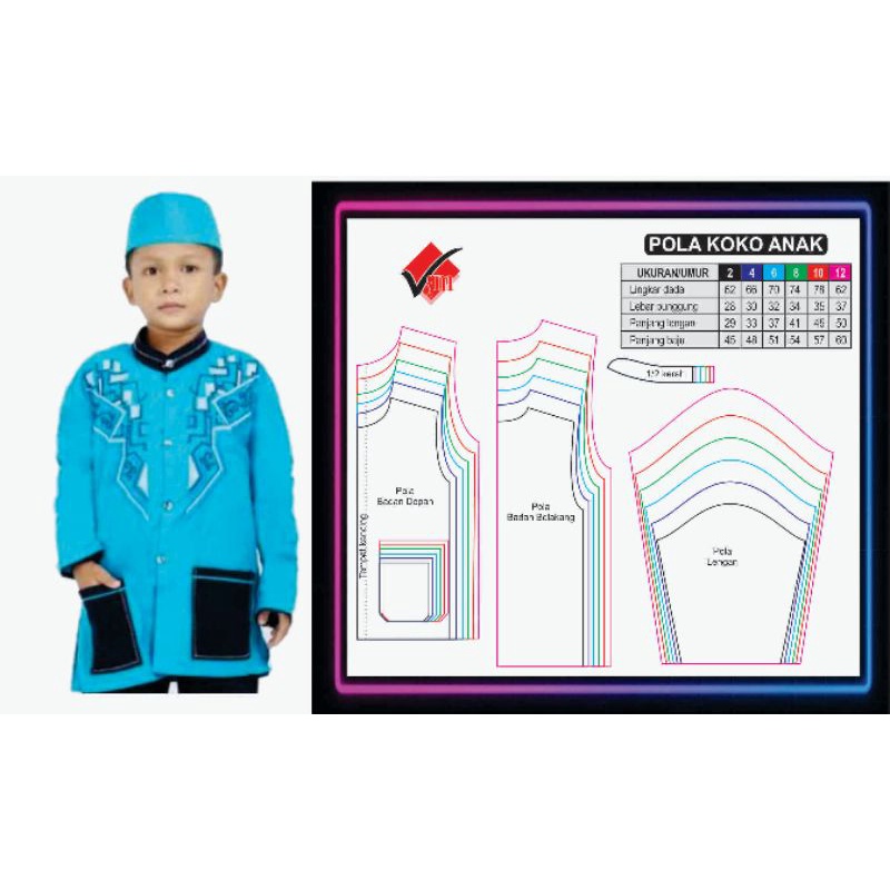 POLA BAJU KOKO ANAK