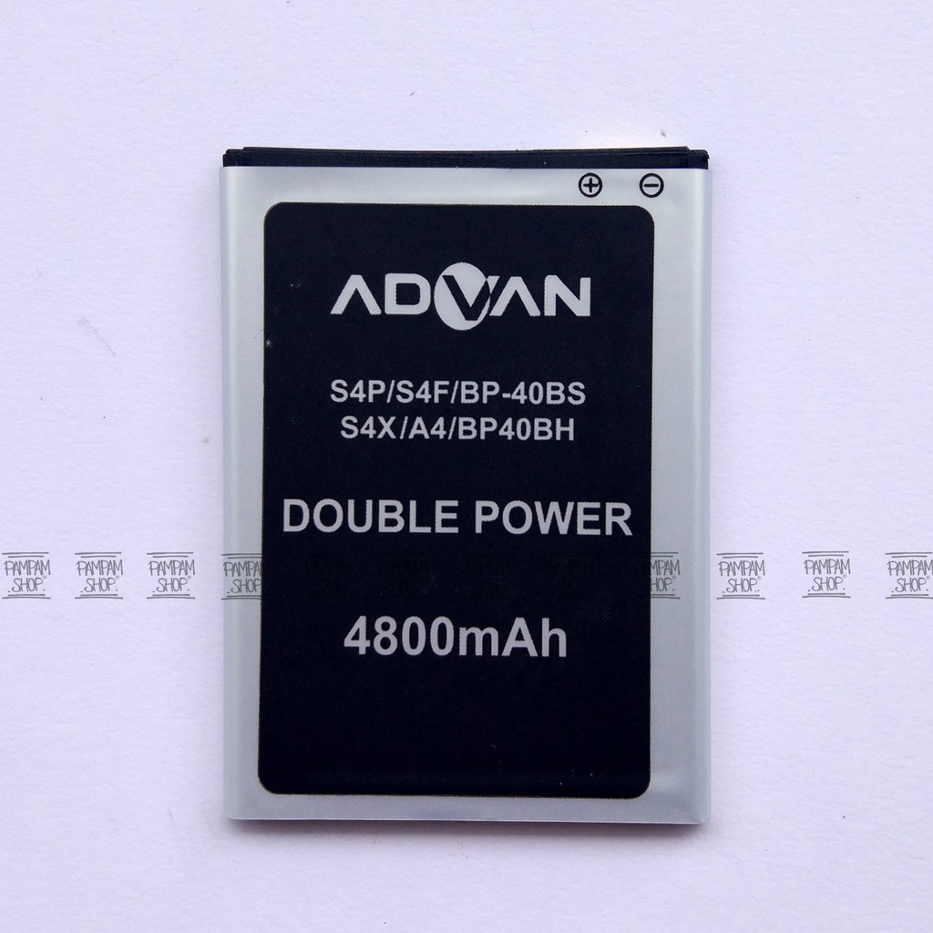 Baterai Advan S4P S4F S4X A4 BP40BS BP40BH Double Power Original | Batre, Batrai BP-40BS BP-40BH