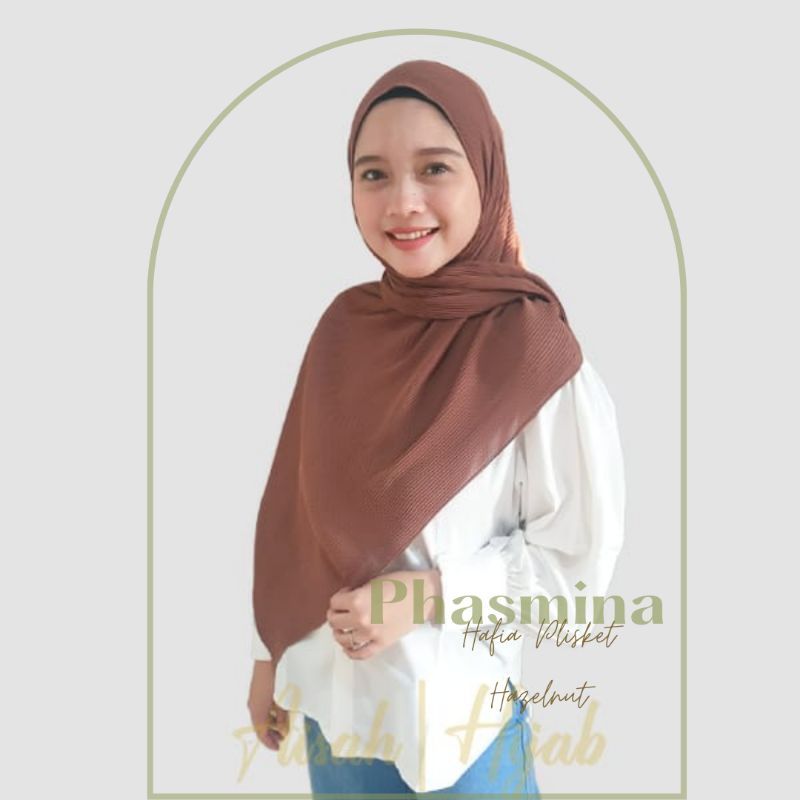 Pashmina Plisket Ceruty Babydoll Premium / Shawl / Hazelnut