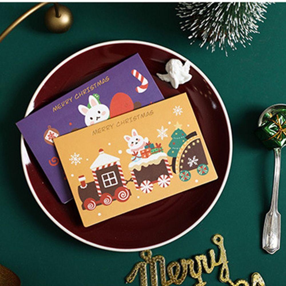 Top Christmas Greeting Card Natal Stiker Tahun Baru Bronzing Wishes Card Kartu Ucapan Harapan