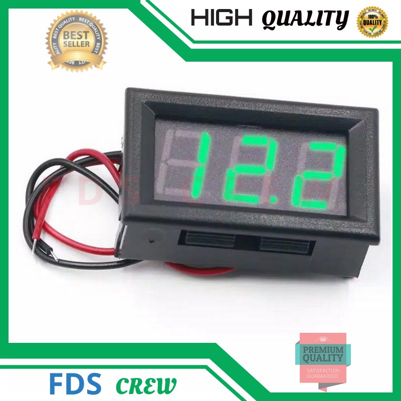 VoltMeter Digital Mini DC 4-30V 2 Kabel