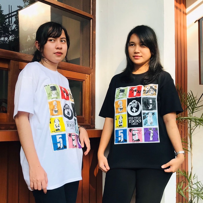 Kaos Anime One Piece 1000 Episode Logs - T-Shirt Luffy Zoro Sabo | Baju Unisex M-3XL