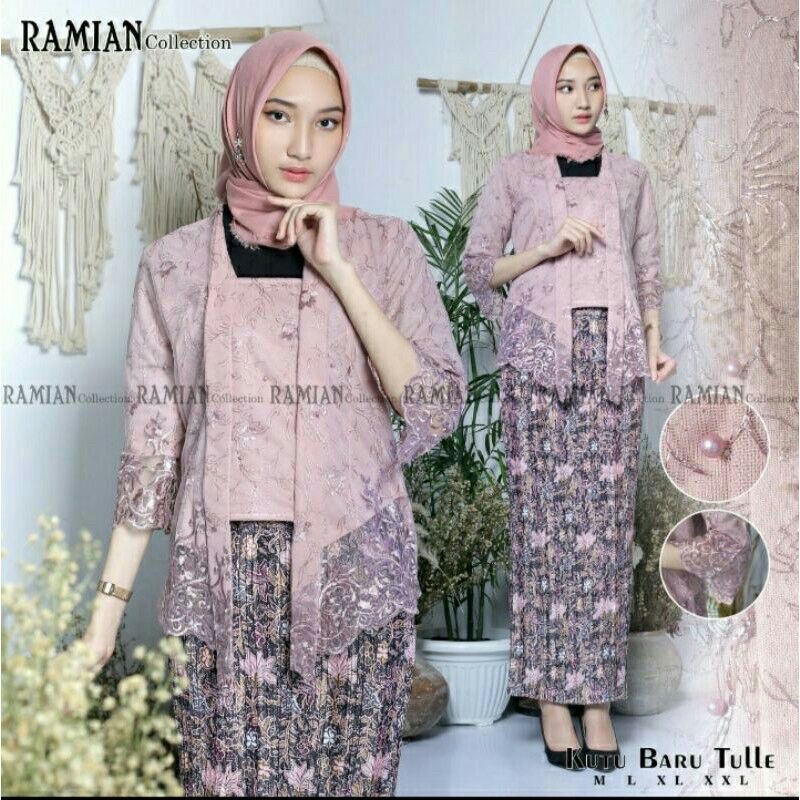 stelan kutu baru tille/kebaya kutu baru modern/kebaya kekinian/kebaya terbaru/kebaya nikah kebaya