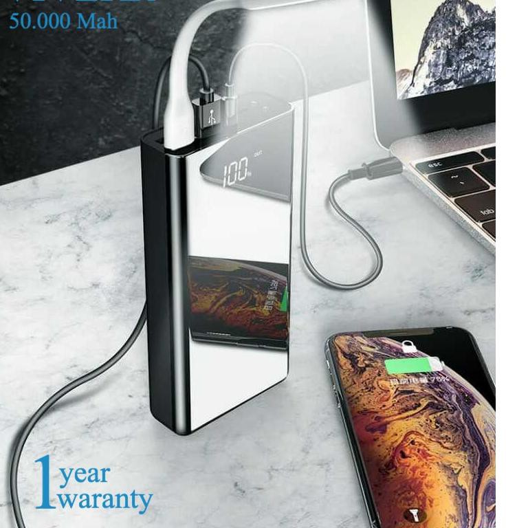 Powerbank VIVERR 50.000 Mah FREE GIFT Kapasitas besar original garansi 1 Tahun