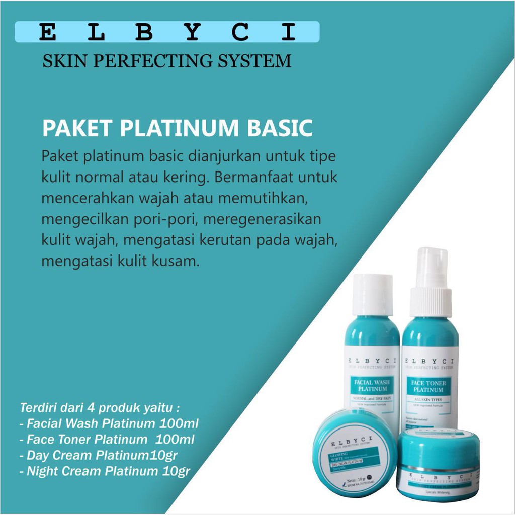Paket Platinum Elbyci - Cream Pemutih Wajah Bumil Busui Ibu Hamil BPOM Aman Tanpa Pengelupasan-3
