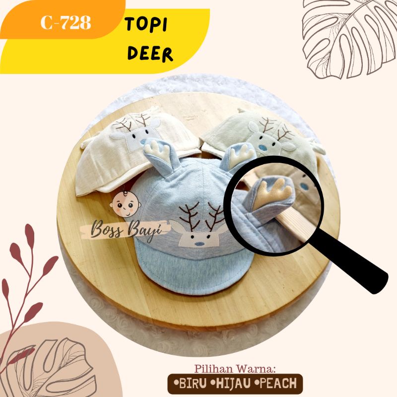 BOSS BAYI - Topi Cap Bayi Anak Lucu Warna Soft