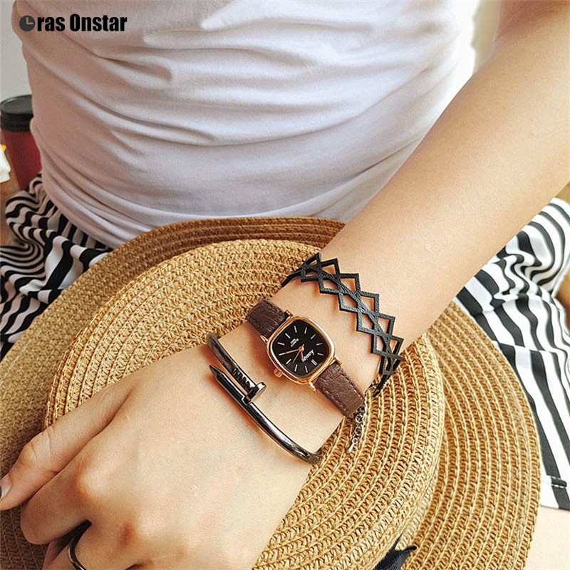 Jam Tangan Wanita Gaya Retro Untuk Bisnis Tahan Air Jam Tangan Couple Ultra-tipis Analog 1pc COD-7