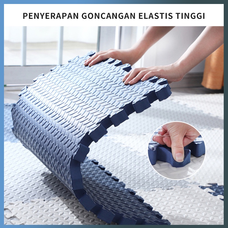 Puzzle Lantai 30x30cm Karpet Lantai Motif Hewan Dan Buah EVA Foam Matras Puzzle Empuk Bayi Puzzle 10pcs