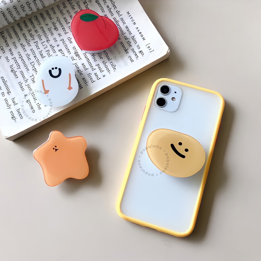 Griptok Kelly Resin Phone Socket Holder Universal Korean Pop Grip Tok