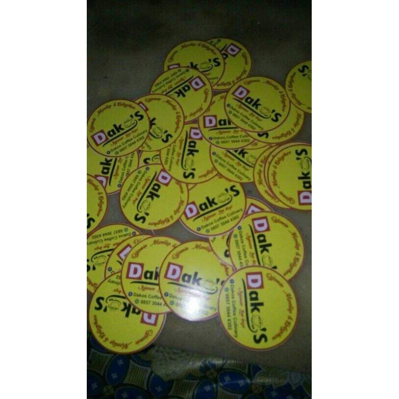 

stiker label makanan