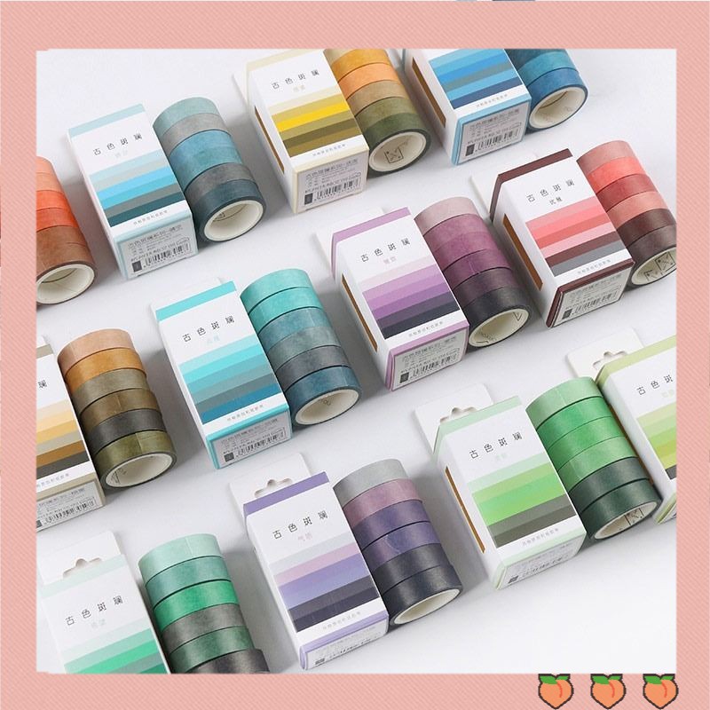 

Masking Washi Tape set 6pc SHADE OF COLOR