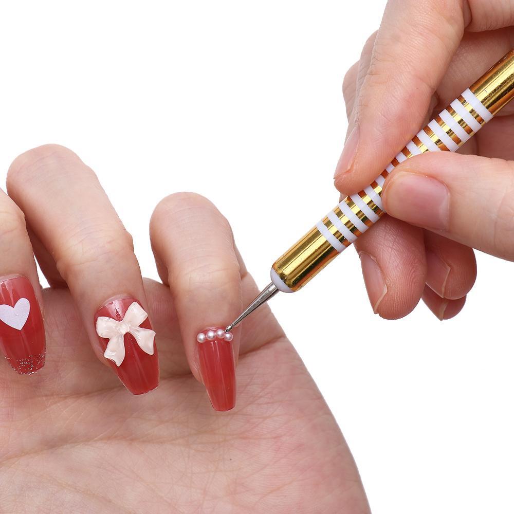 2 In 1 Pen Dotting Gel UV Dua Sisi Untuk Nail Art