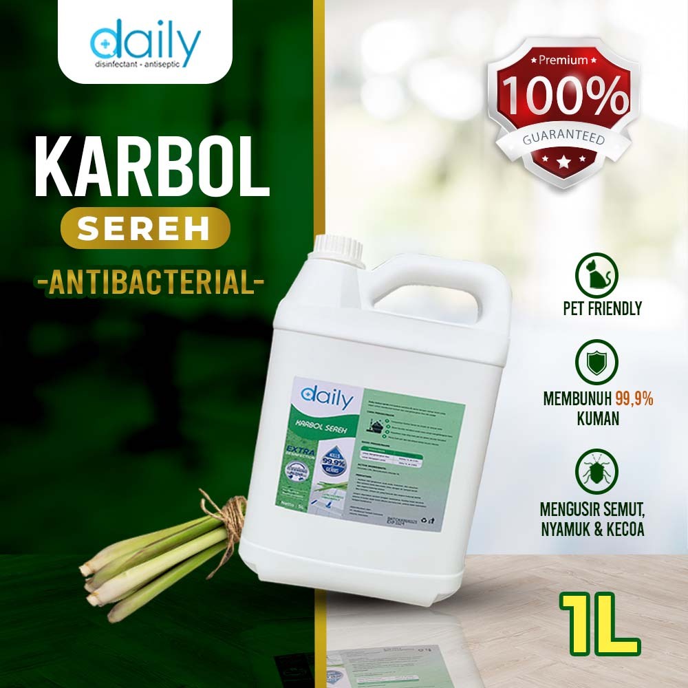 Daily Karbol Wangi Sereh Konsentrat Extra Disinfection 1L