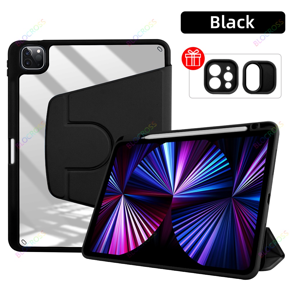 Case Transparan Cover iPad Air 2022 5th 4th Gen 10.9 &quot;Rotasi 360 Derajat 9th Generation