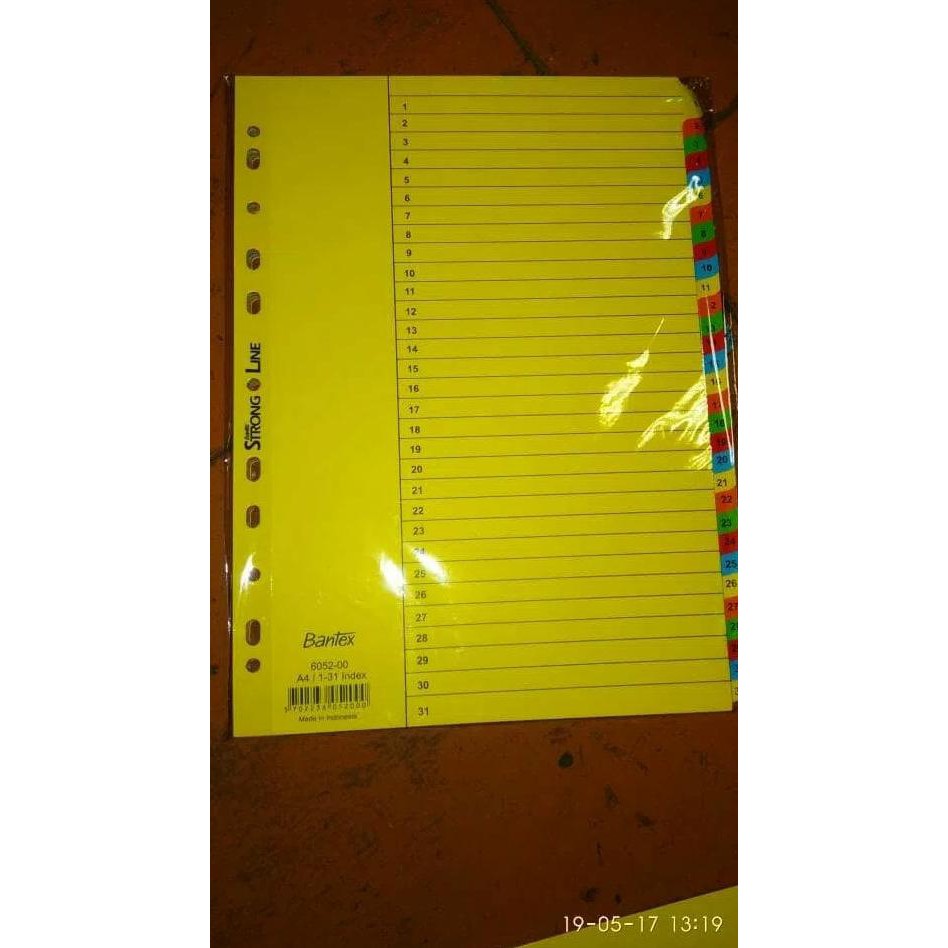 

BEST SELLER Bantex Kertas divider .Angka kertas pembatas A4 5052-00 TERJAMIN