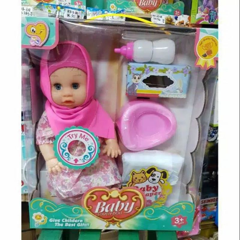 boneka hijab bisa pipis bisa nangis