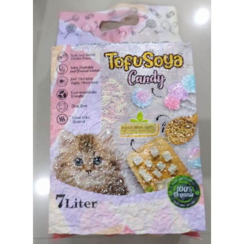 Markotops soya tofu cat litter 7L / pasir tofu markotop pasir tofu soya / pasir kucing tofu pasir gumpal soya tofu organic clumping cat litter 7L