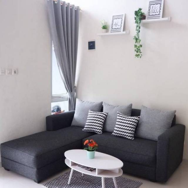 Kursi Sofa Tamu Modern Dan 5 Bantal Ruang Keluarga Mewah Simple Baru Bahan Kain Awet Bergaransi Shopee Indonesia