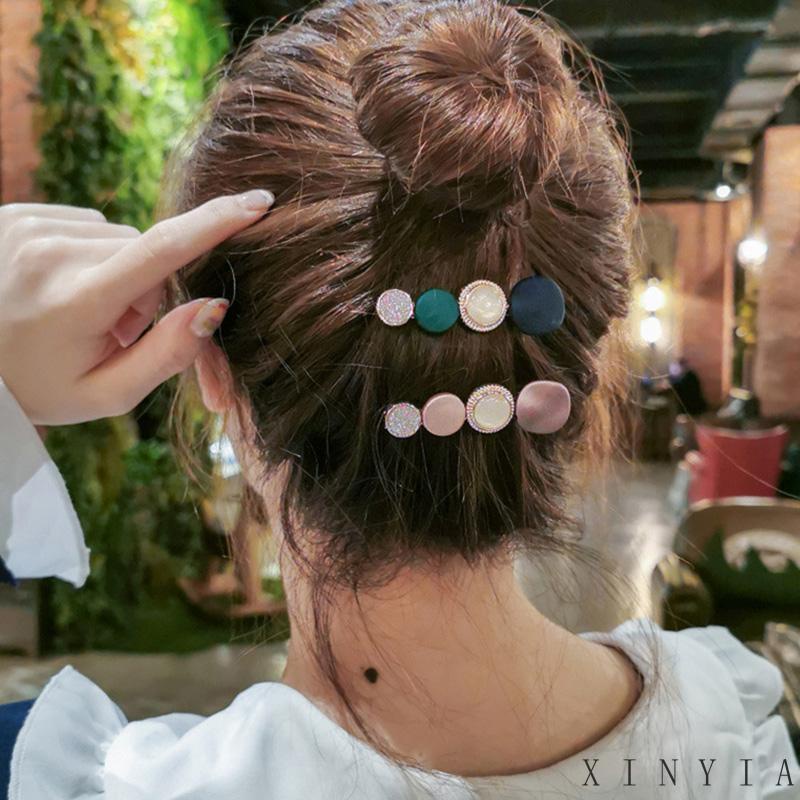 Jepit Rambut Model Macaron Gaya Retro