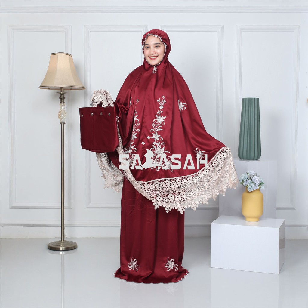 Mukena brukat Super Silky Mukena Terbaru 2021 Mukena Dewasa