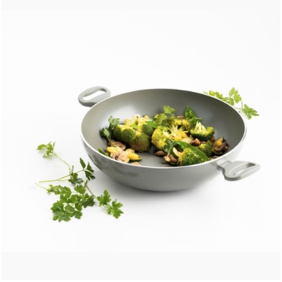 GreenPan -Delight Grey Covered Wok 32 cm (with Lid)