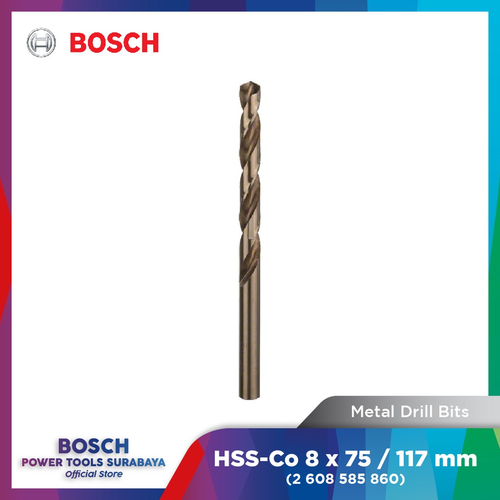 Mata Bor Besi & Baja Bosch HSS-Co 8 mm