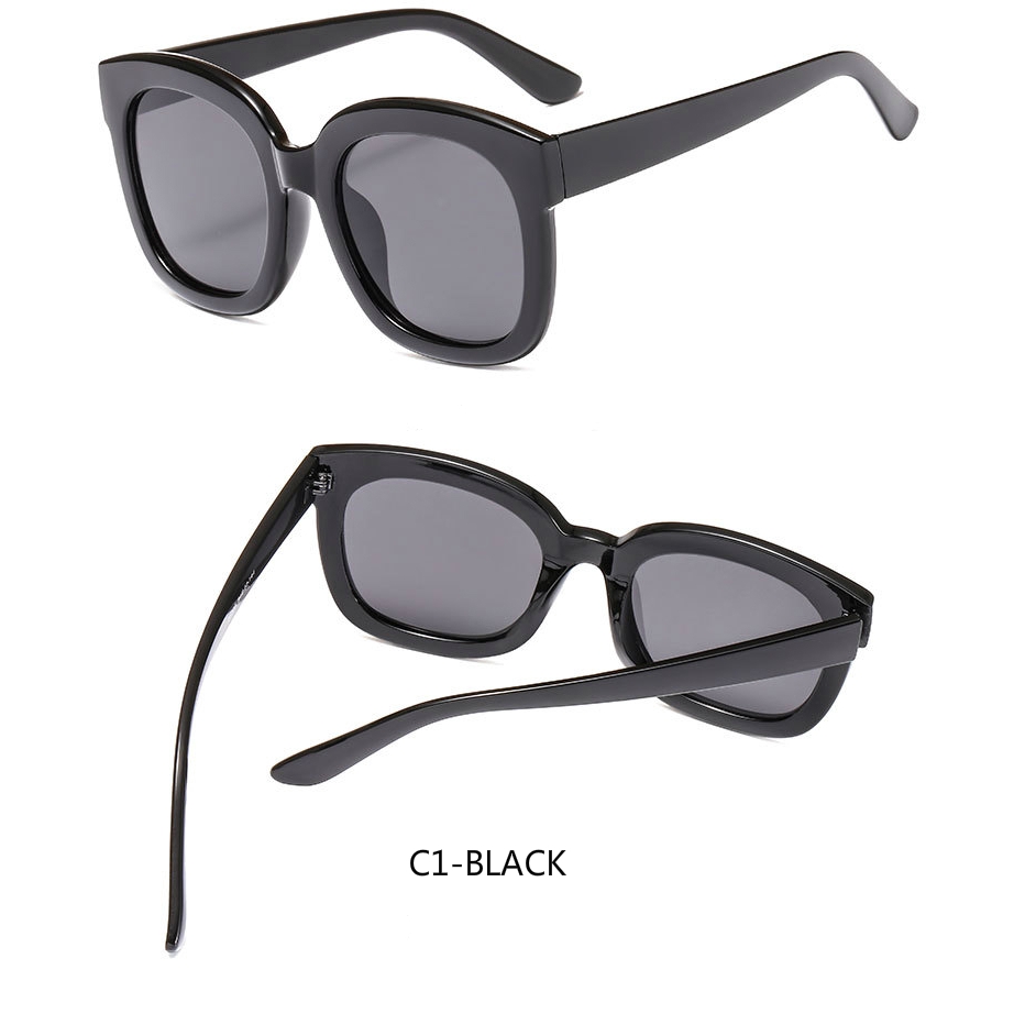 Korean version of the retro box ins fashion street style men and women sunglasses metal hinge