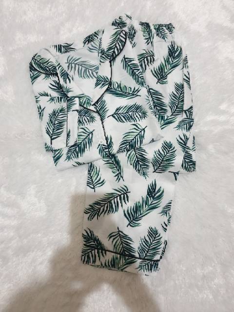 Baju Tidur Piyama Wanita/Cewek Pajamas Dewasa Motif Coco Daun PP