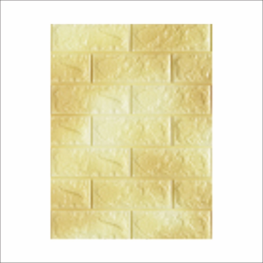 FAYES Wallpaper Dinding Foam 3D Kecil Motif Kayu & Bunga/ walpaper dinding Foam U96-BATUBATA GH06