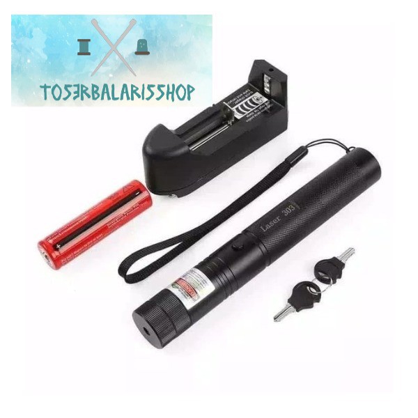 GREEN LASER POINTER 303 / green laser batrai cas / green laser murah