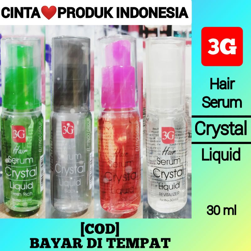 SERUM CRYSTAL FILM LIQUID BLACK || 3G HAIR SERUM CRYSTAL FILM LIQUID JOY || 3G HAIR SERUM CRYSTAL FILM LIQUID REVITALIZER 30ML ||3G HAIR SERUM CRYSTAL FILM LIQUID  FRESH RICH 30Ml