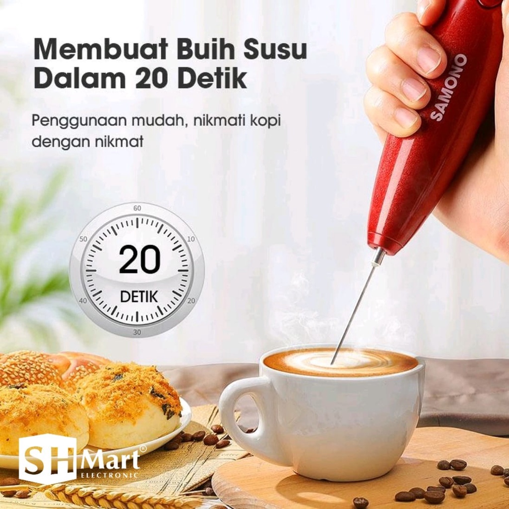 Pengocok Susu Mini Mixer Pembuih Kopi Susu Pengaduk Telur Cream SW-MF SAMONO