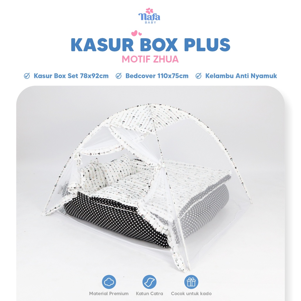 NAFA BABY- Kasur Bayi Box Include Bedcover Bayi dan Kelambu Tenda Bayi | Perlengkapan Tidur Bayi