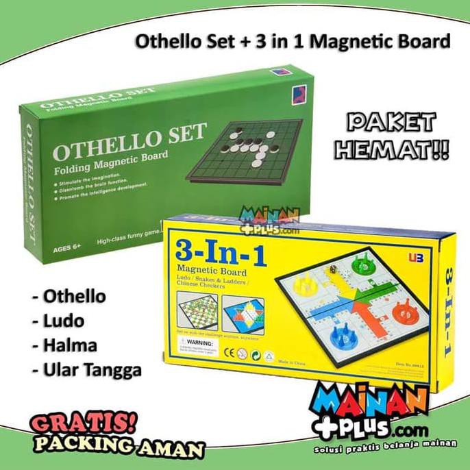 

PAKET HEMAT Othello + 3in1 Magnetic Board - Free Packing tambahan* PROMO SPECIAL