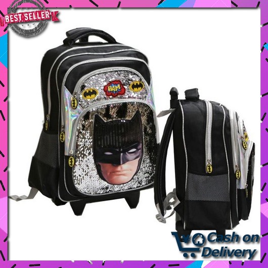 Tas Troli Cewek Troley Anak Tk Waterproof Paud Unisex Cowok Tas Koper  Tas Led Lampu Trolley Anak Se