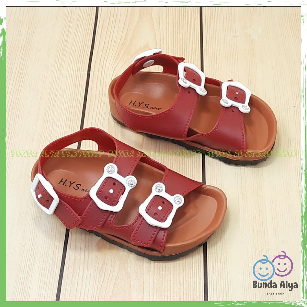 Sandal Anak Perempuan 2 3 4 5 6 Tahun MARUN Elastis - Sendal Anak Cewek Model Tali Anti Licin - Sendal Anak Kekinian