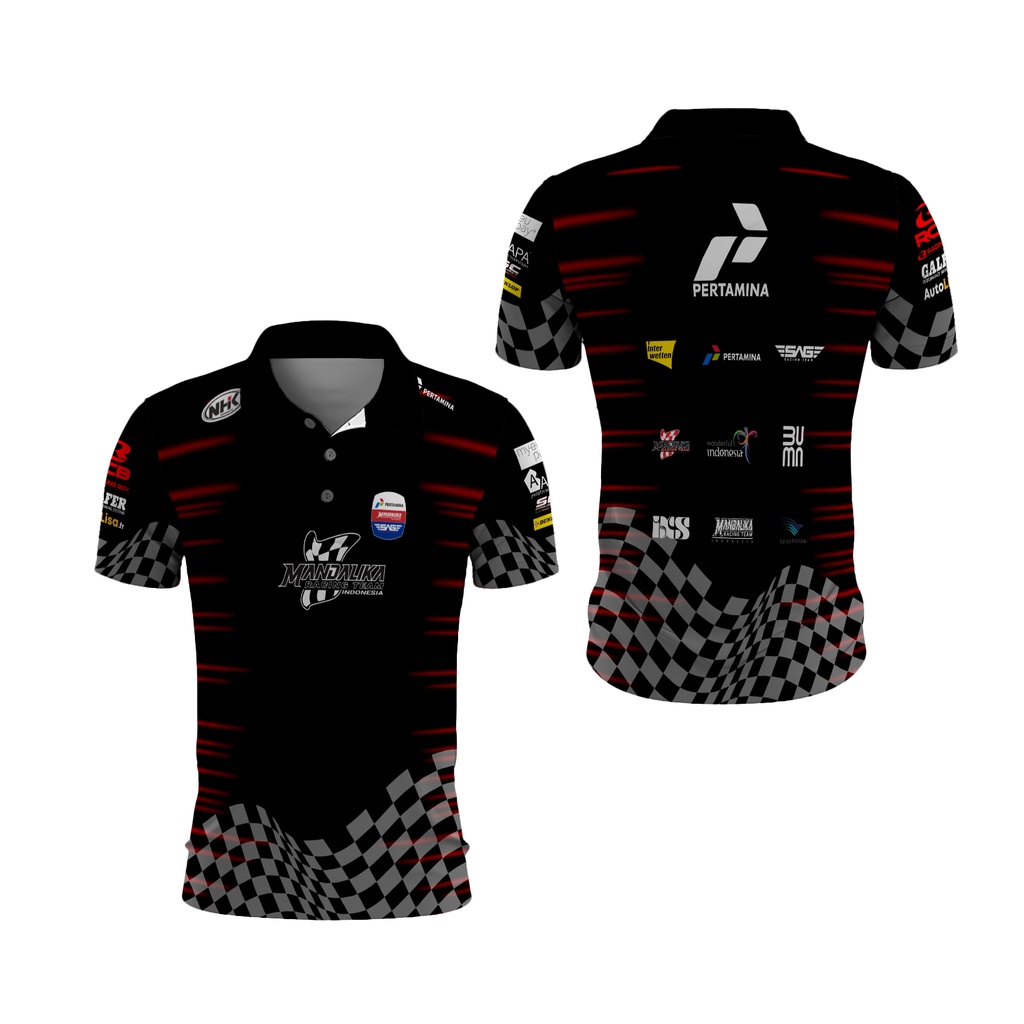 [Tinishop] Kaos Mandalika Original | Kaos Polo Pria Mandalika Moto gp | Kaos Motor Moto gp