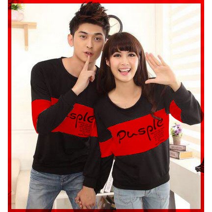 [Cp T-shirt pusple CL] couple baju babyterry varian warna