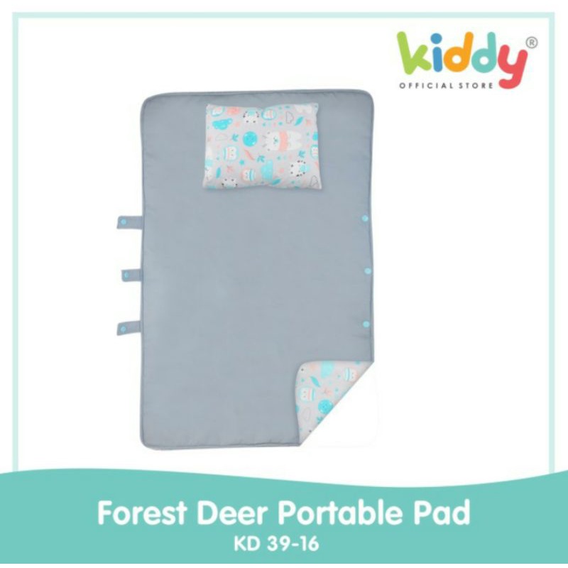 Kiddy Forest Deer Portable Pad / Tas Alas Tidur Bayi Serbaguna Portable Blanket Baby KD 3916