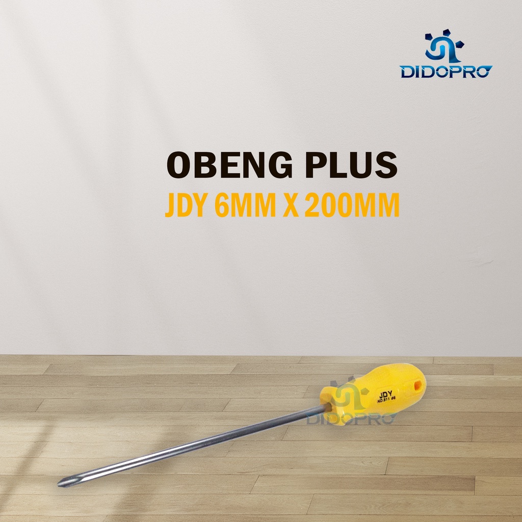 JDY Obeng Gagang Plastik Plus (+) 6 mm 4&quot; 5&quot; 6&quot; 8&quot; / Cushion Grip Screwdriver