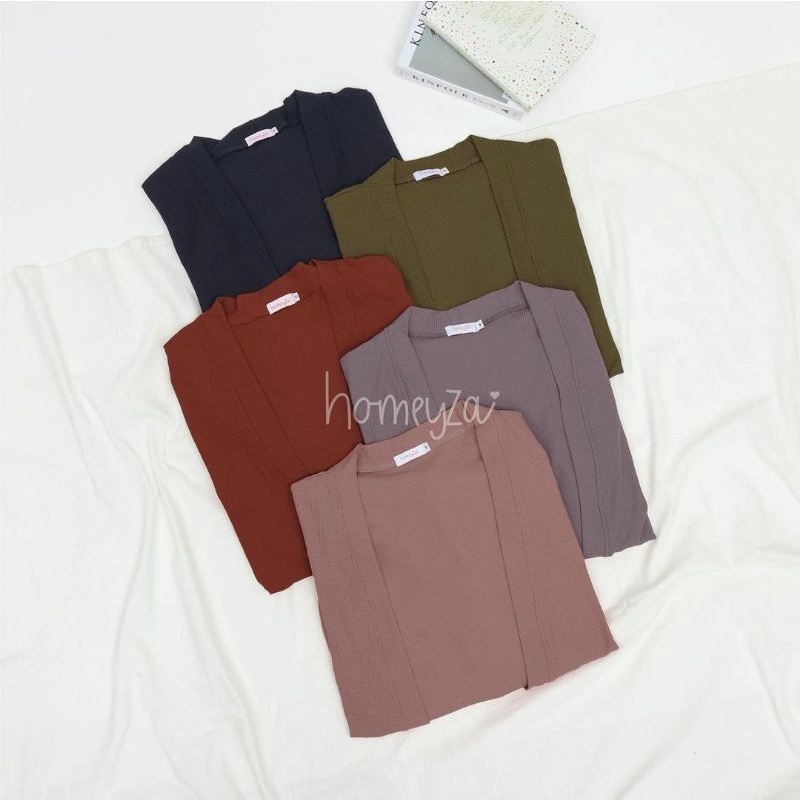 WAFFLE CARDI HOMEYZA | LONG CARDIGAN | LONG CARDI BAHAN WAFFLE KNIT UNIQLO