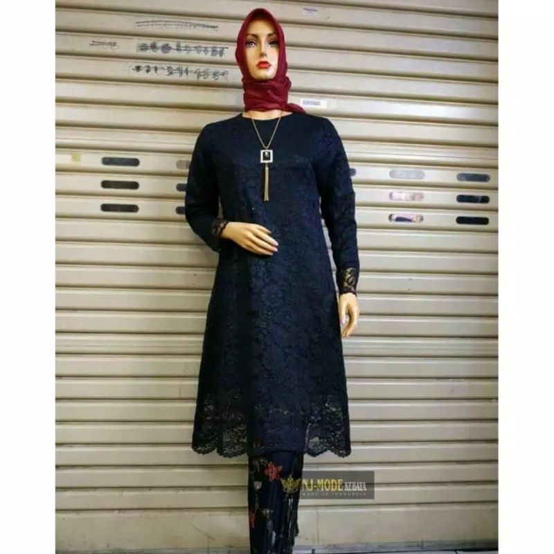 ( dijamin RealPict ) SETELAN KEBAYA KANAYA BROKAT / TUNIK KURUNG MODERN / SALEM / HIJAU / GOLD