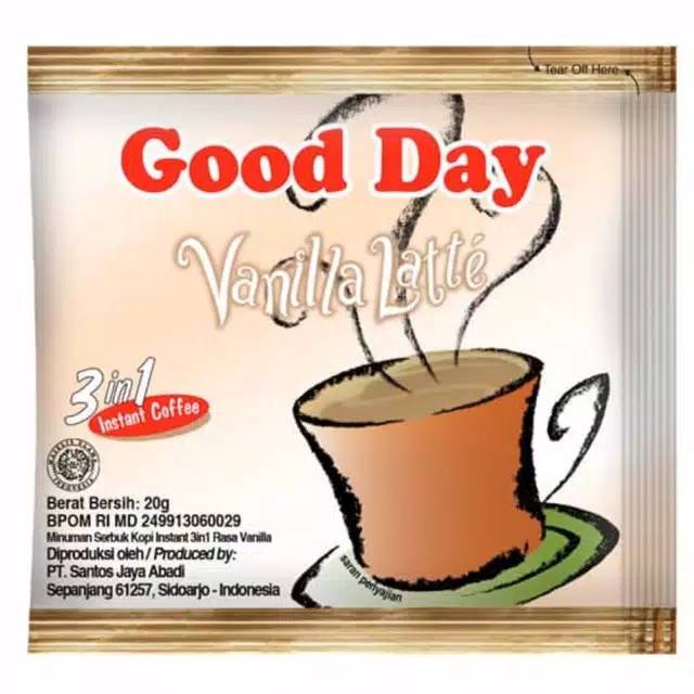 

GOOD DAY VANILLA LATTE 20 GRM X 10 PCS