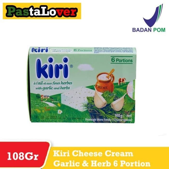 

Kiri Cream Cheese Garlic & Herb Portion 108 Gr
