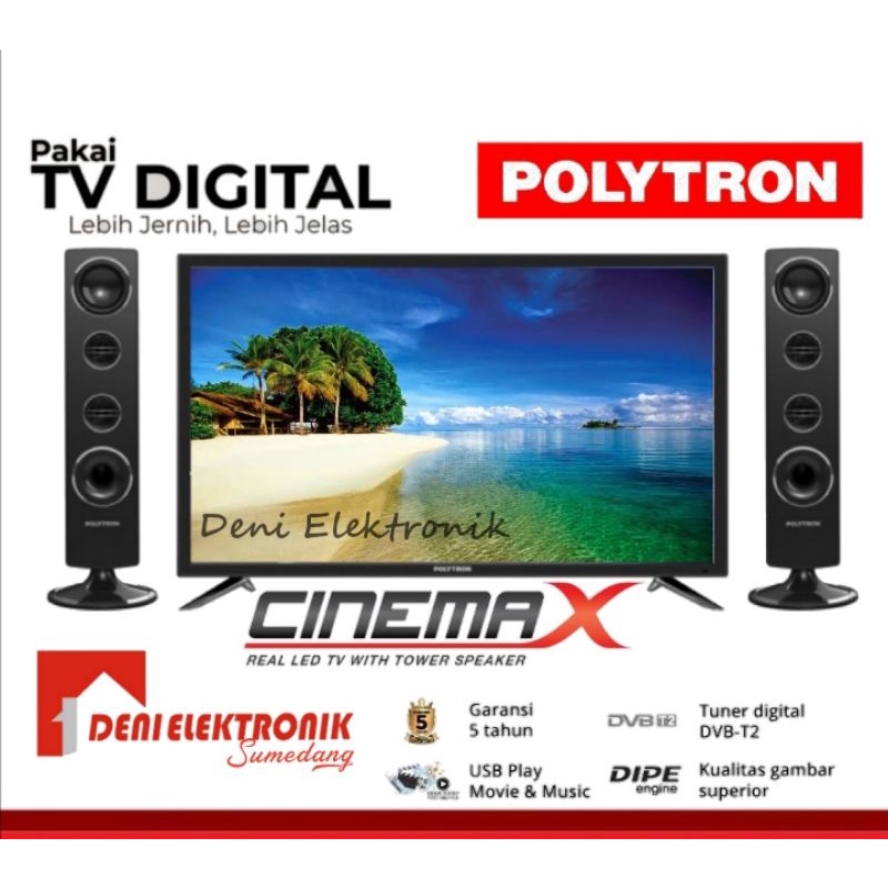 FREE ONGKIR LED TV Polytron Cinema X PLD32TV0755 (KHUSUS SUMEDANG)